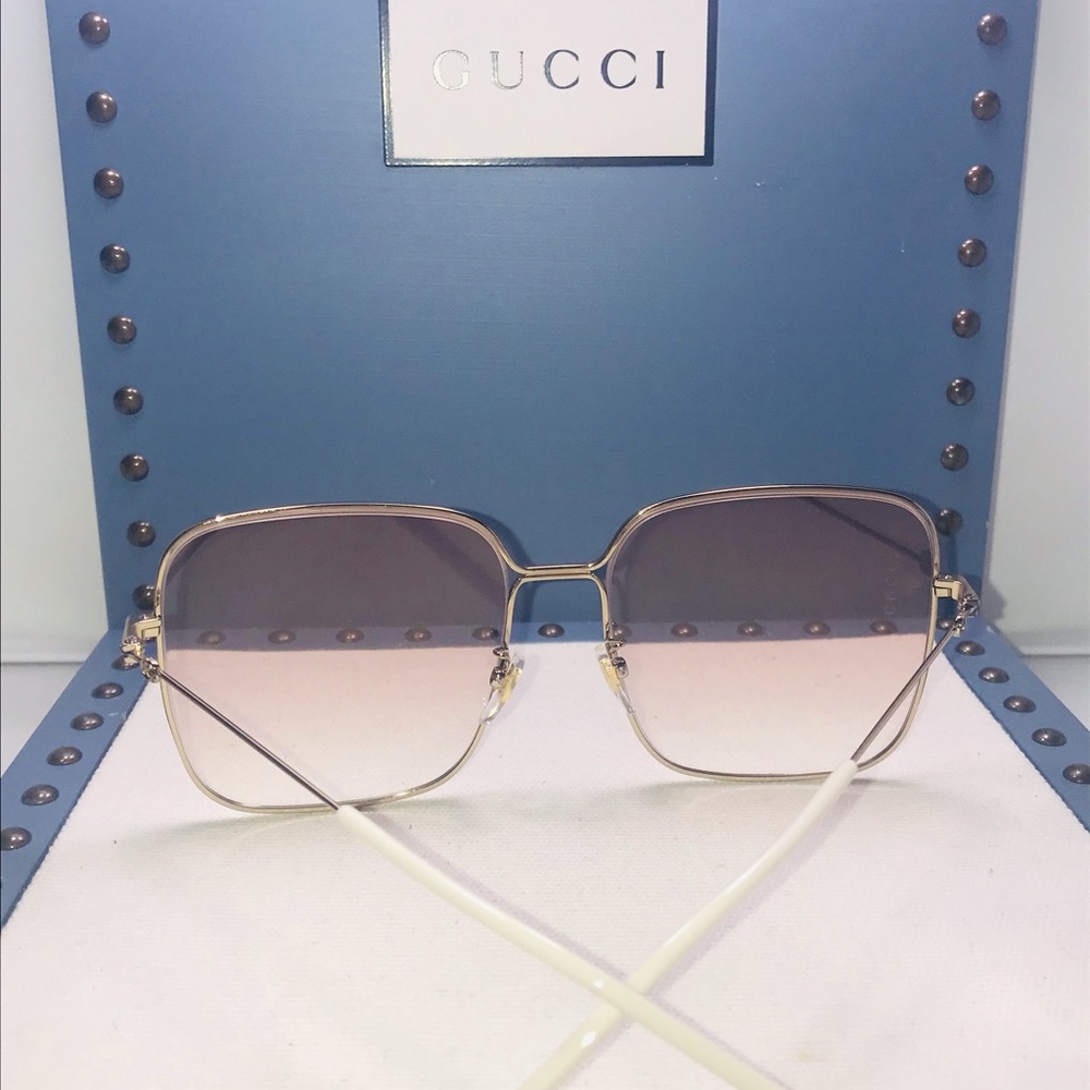 Ship Same Day Gradient Square Ladies Gg0443s 005 Sunglasses - Picture 3 of 11